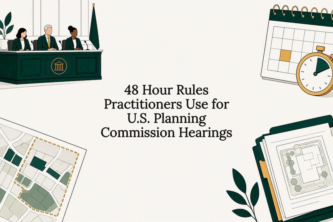 48 Hour Rules Practitioners Use for U.S. Planning Commission Hearings