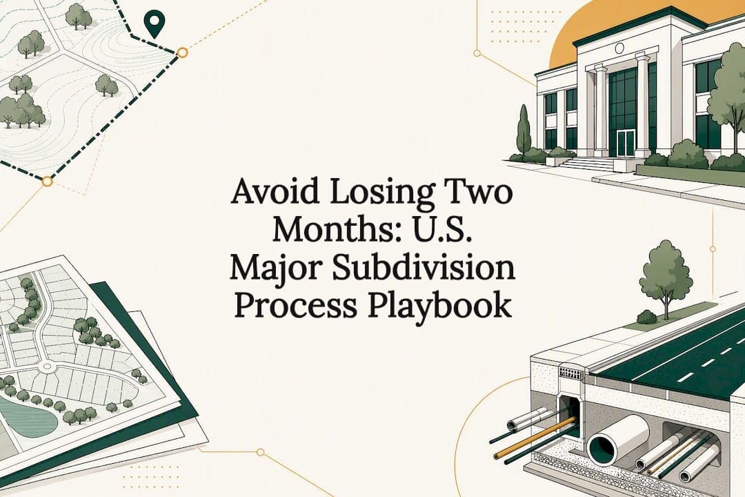 Avoid Losing Two Months: U.S. Major Subdivision Process Playbook