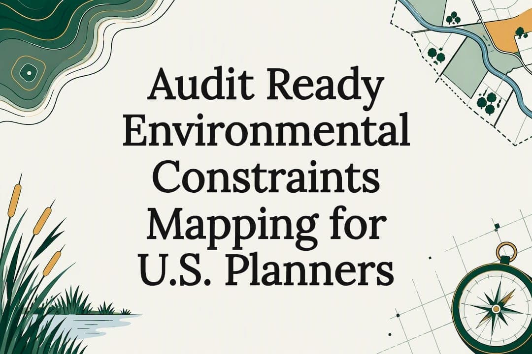 Audit Ready Environmental Constraints Mapping for U.S. Planners