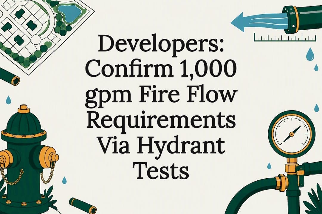 Developers: Confirm 1,000 gpm Fire Flow Requirements Via Hydrant Tests