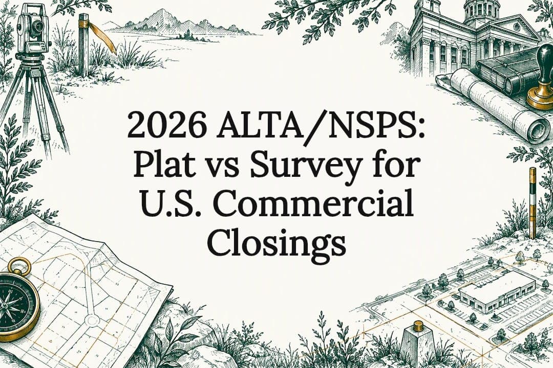 2026 ALTA/NSPS: Plat vs Survey for U.S. Commercial Closings