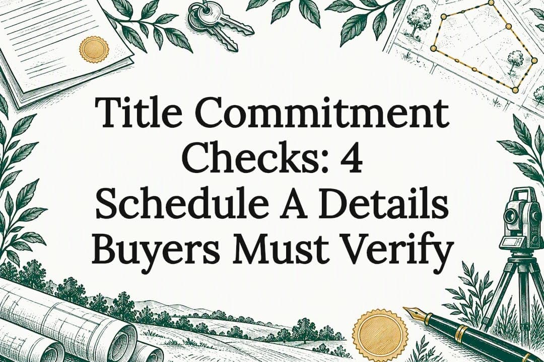 Title Commitment Checks: 4 Schedule A Details Buyers Must Verify
